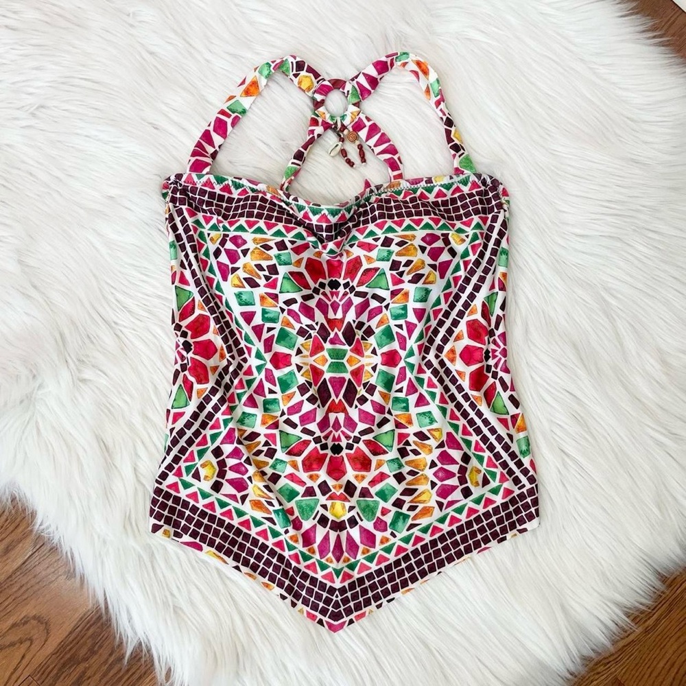 Vintage boho printed tie back summer top by Becca 🌞